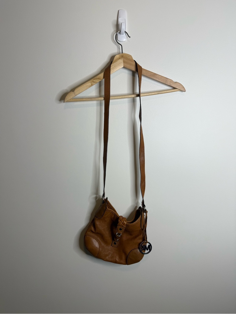 Michael Kors Tan Leather Shoulder Bag crossbody western brown